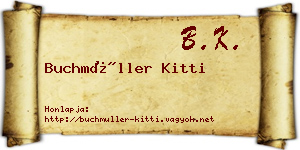 Buchmüller Kitti névjegykártya